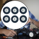 Maxbell 6 Pieces 1/12 1/16 RC Wheels and Tires RC Car Beach Tires for RC Crawler Car argent
