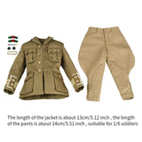 Maxbell 1/6 Scale Male Uniform Suit DIY Doll Jacket Pants for 12" Male Action Figure