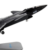 Maxbell 1/100 Scale J20 Fighter Kids Toys Aircraft Ornament for Living Room Cafe Bar black