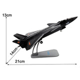 Maxbell 1/100 Scale J20 Fighter Kids Toys Aircraft Ornament for Living Room Cafe Bar black