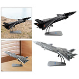 Maxbell 1/100 Scale J20 Fighter Kids Toys Aircraft Ornament for Living Room Cafe Bar black