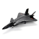 Maxbell 1/100 Scale J20 Fighter Kids Toys Aircraft Ornament for Living Room Cafe Bar black