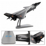 Maxbell 1/100 Scale J20 Fighter Kids Toys Aircraft Ornament for Living Room Cafe Bar black