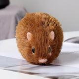 Maxbell Silicone Hamster Model Cute Animal Doll Toy for Kids Party Toy Birthday Gift brown