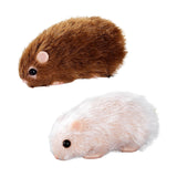 Maxbell Silicone Hamster Model Cute Animal Doll Toy for Kids Party Toy Birthday Gift brown