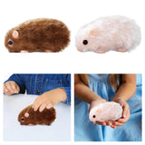 Maxbell Silicone Hamster Model Cute Animal Doll Toy for Kids Party Toy Birthday Gift brown