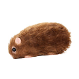 Maxbell Silicone Hamster Model Cute Animal Doll Toy for Kids Party Toy Birthday Gift brown