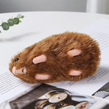 Maxbell Silicone Hamster Model Cute Animal Doll Toy for Kids Party Toy Birthday Gift brown