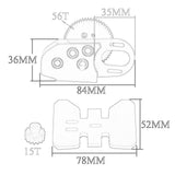 Maxbell 1/10 RC Gearbox 2Low Gearbox Middle Transmission Box for 1:10 RC Crawler Car Black