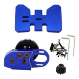 Maxbell 1/10 RC Gearbox 2Low Gearbox Middle Transmission Box for 1:10 RC Crawler Car Blue