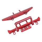 Maxbell RC Front Rear Bumper Pro for MN999 MN222 SCX10 90046 90047 RC Car Model red