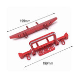 Maxbell RC Front Rear Bumper Pro for MN999 MN222 SCX10 90046 90047 RC Car Model red