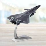 Maxbell 1/100 J20 Fighter Simulation Kids Toys Alloy Model for Bar Living Room Shelf