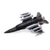 Maxbell 1/100 Alloy F16D Plane Model Airplane Model Fighter Aircraft for Bar Bedroom