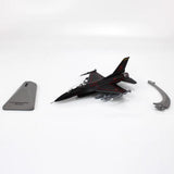 Maxbell 1/100 Alloy F16D Plane Model Airplane Model Fighter Aircraft for Bar Bedroom