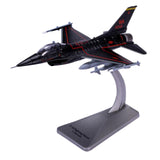 Maxbell 1/100 Alloy F16D Plane Model Airplane Model Fighter Aircraft for Bar Bedroom