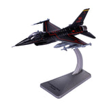 Maxbell 1/100 Alloy F16D Plane Model Airplane Model Fighter Aircraft for Bar Bedroom