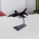 Maxbell 1/100 Alloy F16D Plane Model Airplane Model Fighter Aircraft for Bar Bedroom