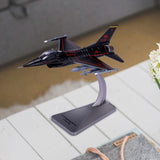 Maxbell 1/100 Alloy F16D Plane Model Airplane Model Fighter Aircraft for Bar Bedroom