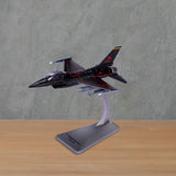 Maxbell 1/100 Alloy F16D Plane Model Airplane Model Fighter Aircraft for Bar Bedroom