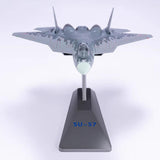 Maxbell 1:72 SU57 Aircraft Diecast Model Helicopter for Office Living Room Bookshelf A