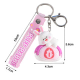 Maxbell Bunny Keychain Protector Cartoon Bag Pendant Accessory Delicate Doll Keyring pink