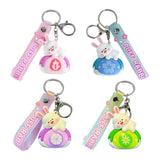 Maxbell Bunny Keychain Protector Cartoon Bag Pendant Accessory Delicate Doll Keyring pink