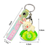 Maxbell Bunny Keychain Protector Cartoon Bag Pendant Accessory Delicate Doll Keyring green