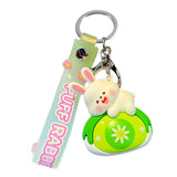 Maxbell Bunny Keychain Protector Cartoon Bag Pendant Accessory Delicate Doll Keyring green