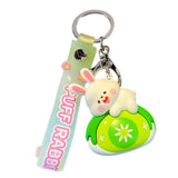 Maxbell Bunny Keychain Protector Cartoon Bag Pendant Accessory Delicate Doll Keyring green