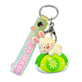 Maxbell Bunny Keychain Protector Cartoon Bag Pendant Accessory Delicate Doll Keyring green