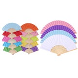 Maxbell 50Pcs Blank Paper Fans Folding Fan for Children Crafts Festival Paper Crafts Set A
