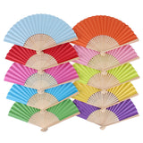 Maxbell 50Pcs Blank Paper Fans Folding Fan for Children Crafts Festival Paper Crafts Set A