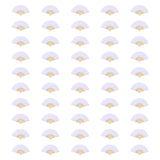Maxbell 50Pcs Blank Paper Fans Folding Fan for Children Crafts Festival Paper Crafts Set A