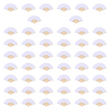 Maxbell 50Pcs Blank Paper Fans Folding Fan for Children Crafts Festival Paper Crafts Set A