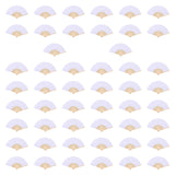 Maxbell 50Pcs Blank Paper Fans Folding Fan for Children Crafts Festival Paper Crafts Set A