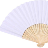 Maxbell 50Pcs Blank Paper Fans Folding Fan for Children Crafts Festival Paper Crafts Set A