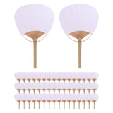 Maxbell 50Pcs Blank Paper Fans Folding Fan for Children Crafts Festival Paper Crafts Set B