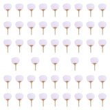 Maxbell 50Pcs Blank Paper Fans Folding Fan for Children Crafts Festival Paper Crafts Set B