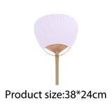 Maxbell 50Pcs Blank Paper Fans Folding Fan for Children Crafts Festival Paper Crafts Set B