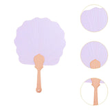Maxbell 50Pcs Blank Paper Fans Folding Fan for Children Crafts Festival Paper Crafts Set C