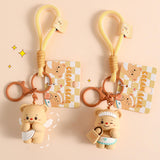 Maxbell Bear Keychain with Lanyard Purse Charm Backpack Keychain for Men Women Girls A