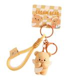 Maxbell Bear Keychain with Lanyard Purse Charm Backpack Keychain for Men Women Girls A