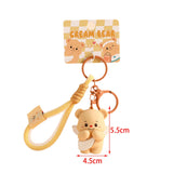 Maxbell Bear Keychain with Lanyard Purse Charm Backpack Keychain for Men Women Girls A