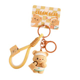 Maxbell Bear Keychain with Lanyard Purse Charm Backpack Keychain for Men Women Girls B