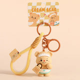 Maxbell Bear Keychain with Lanyard Purse Charm Backpack Keychain for Men Women Girls B