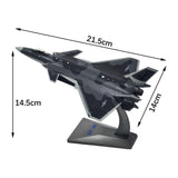 Maxbell Diecast Model Aircraft Toy Chengdu J-20 1/100 for Birthday Gift Gift Boys