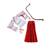 Maxbell 4x 1/6 Women Witch Costume with Skirt Shoes Bow for 12in Female Figures Accs