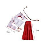 Maxbell 4x 1/6 Women Witch Costume with Skirt Shoes Bow for 12in Female Figures Accs