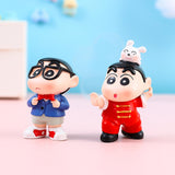 Maxbell 8Pcs Resin Mini Doll Statues Home Fireplace Gift Bedroom Miniature Figurines